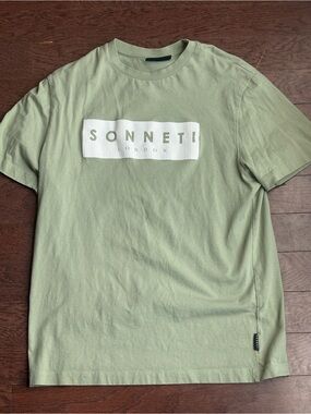 London Men's Sage Green Logo Tee